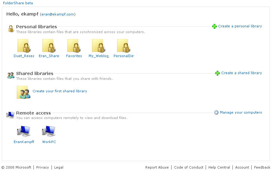 FolderShare Web